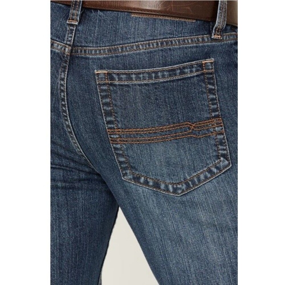 Cody James Men's Wolfstooth Wash Duke Relaxed Bootcut Stretch Denim Jeans 33x36 - Picture 4 of 16